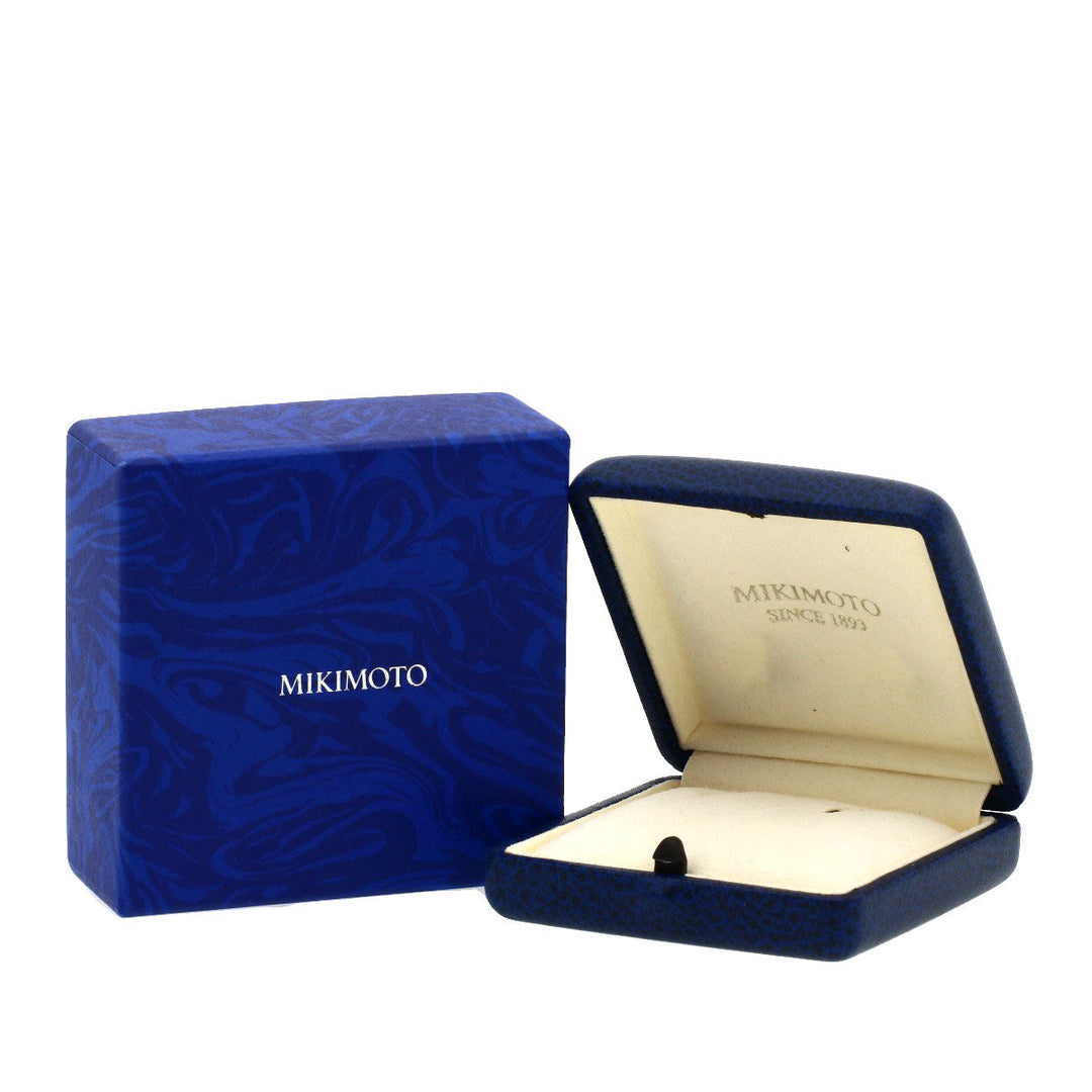 MIKIMOTO Earring K18WG Silver Pikuwe Akoya Pearl