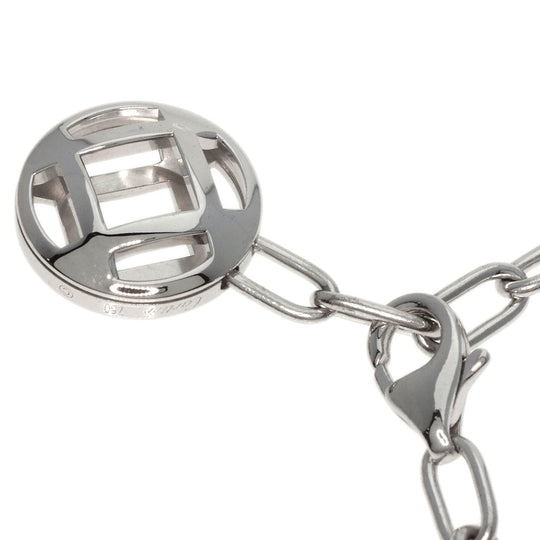CARTIER bracelet K18WG Silver Pasha grid Women Used Authentic