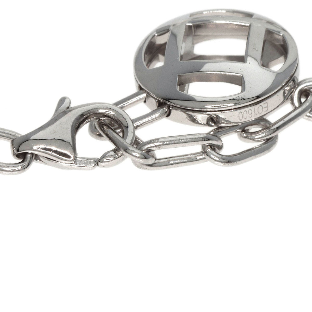 CARTIER bracelet K18WG Silver Pasha grid Women Used Authentic
