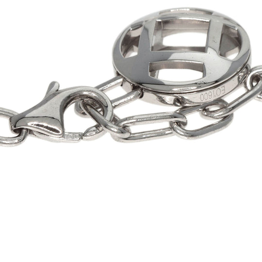 CARTIER bracelet K18WG Silver Pasha grid Women Used Authentic