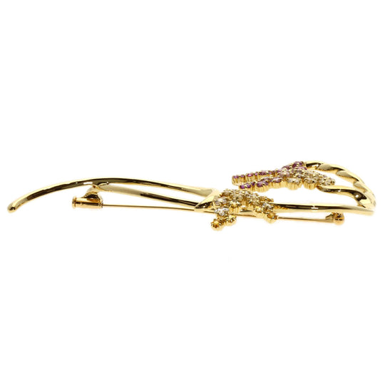 JUNE Brooch 18K Yellow Gold gold sapphire