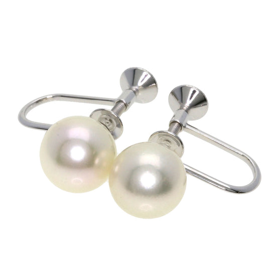 MIKIMOTO Earring K18WG Silver Akoya pearl Pearl