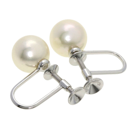 MIKIMOTO Earring K18WG Silver Akoya pearl Pearl