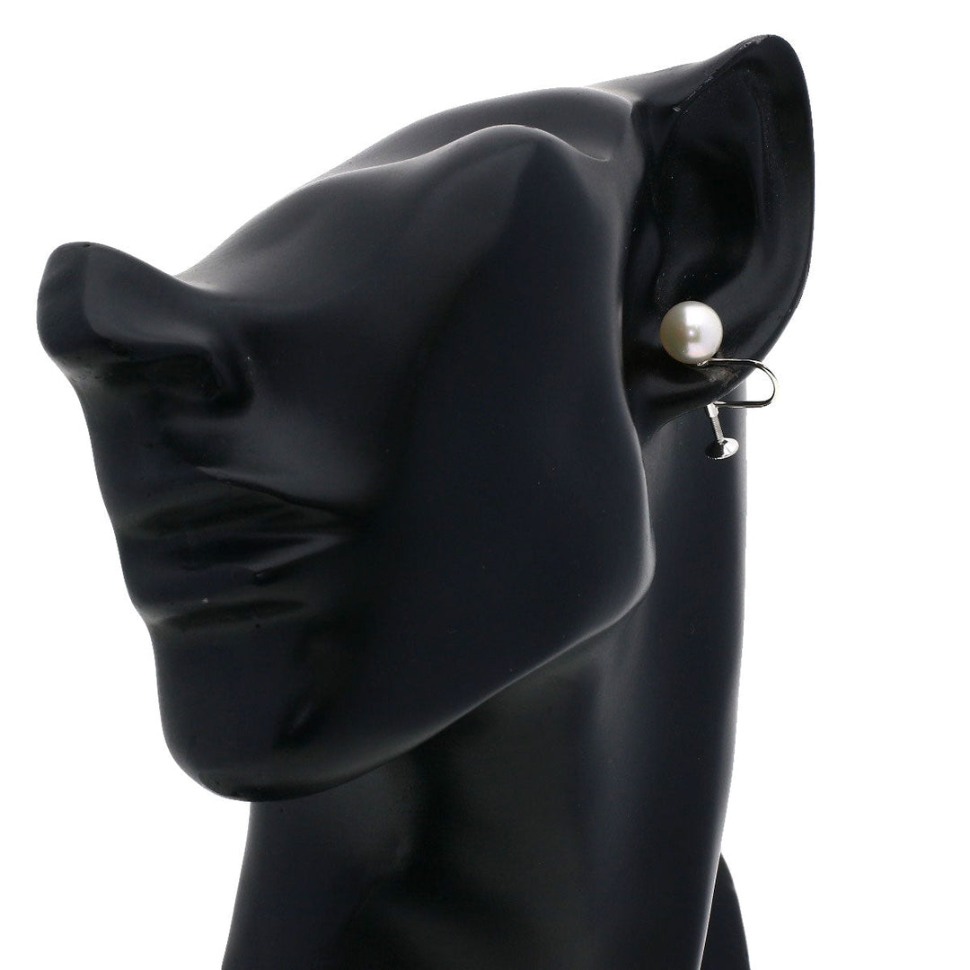 MIKIMOTO Earring K18WG Silver Akoya pearl Pearl