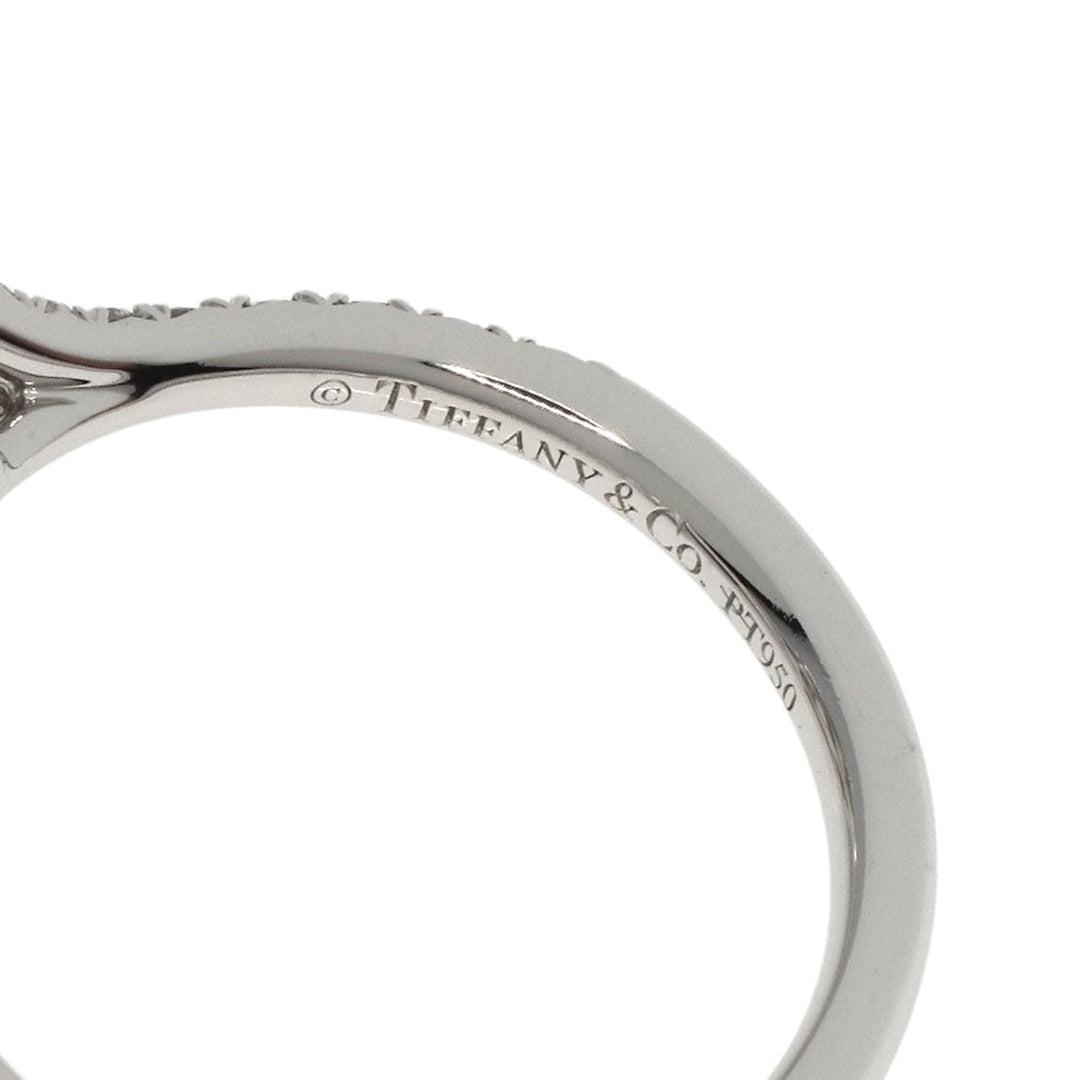 TIFFANY&Co. Ring PT950 Silver Solest cushion cut engagement diamond Women Used Authentic
