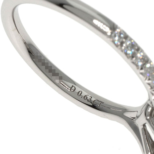 TIFFANY&Co. Ring PT950 Silver Solest cushion cut engagement diamond Women Used Authentic