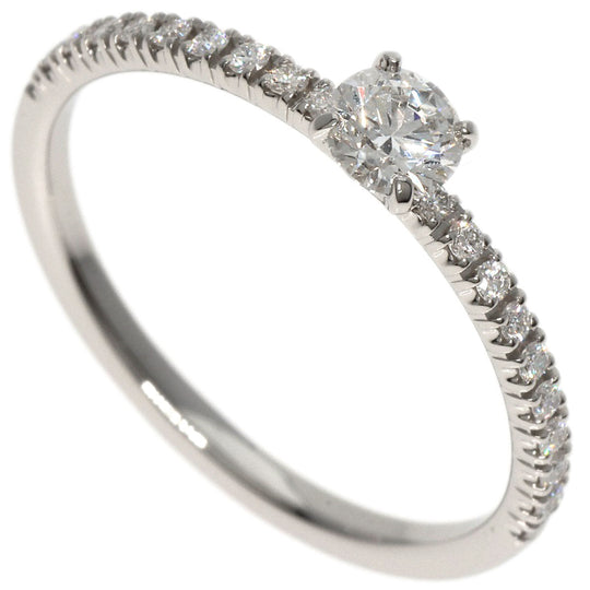 CARTIER Ring PT950 Silver Etanceldo Diamond E-VVS2-EX Women Used Authentic