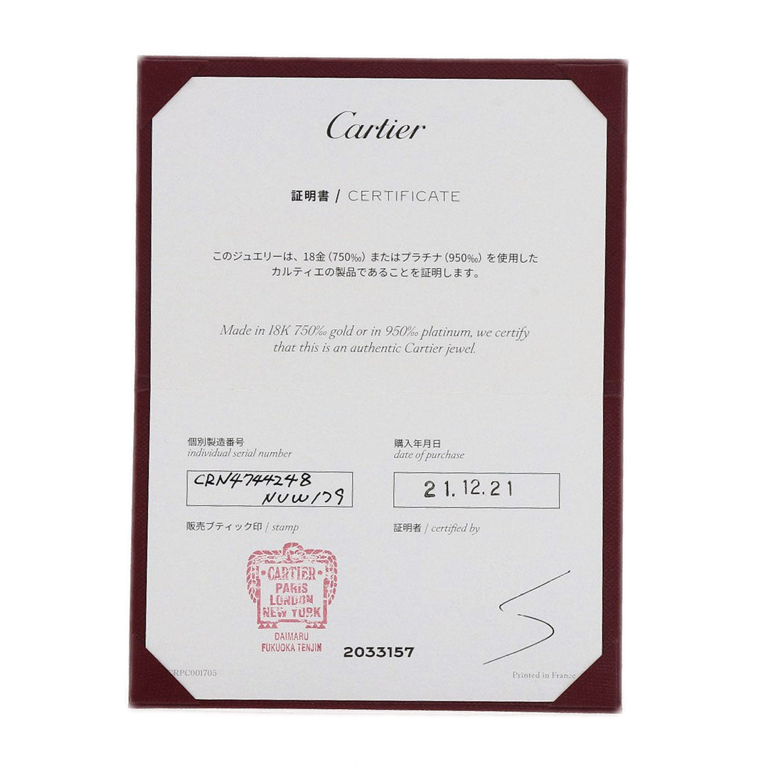 CARTIER Ring PT950 Silver Etanceldo Diamond E-VVS2-EX Women Used Authentic