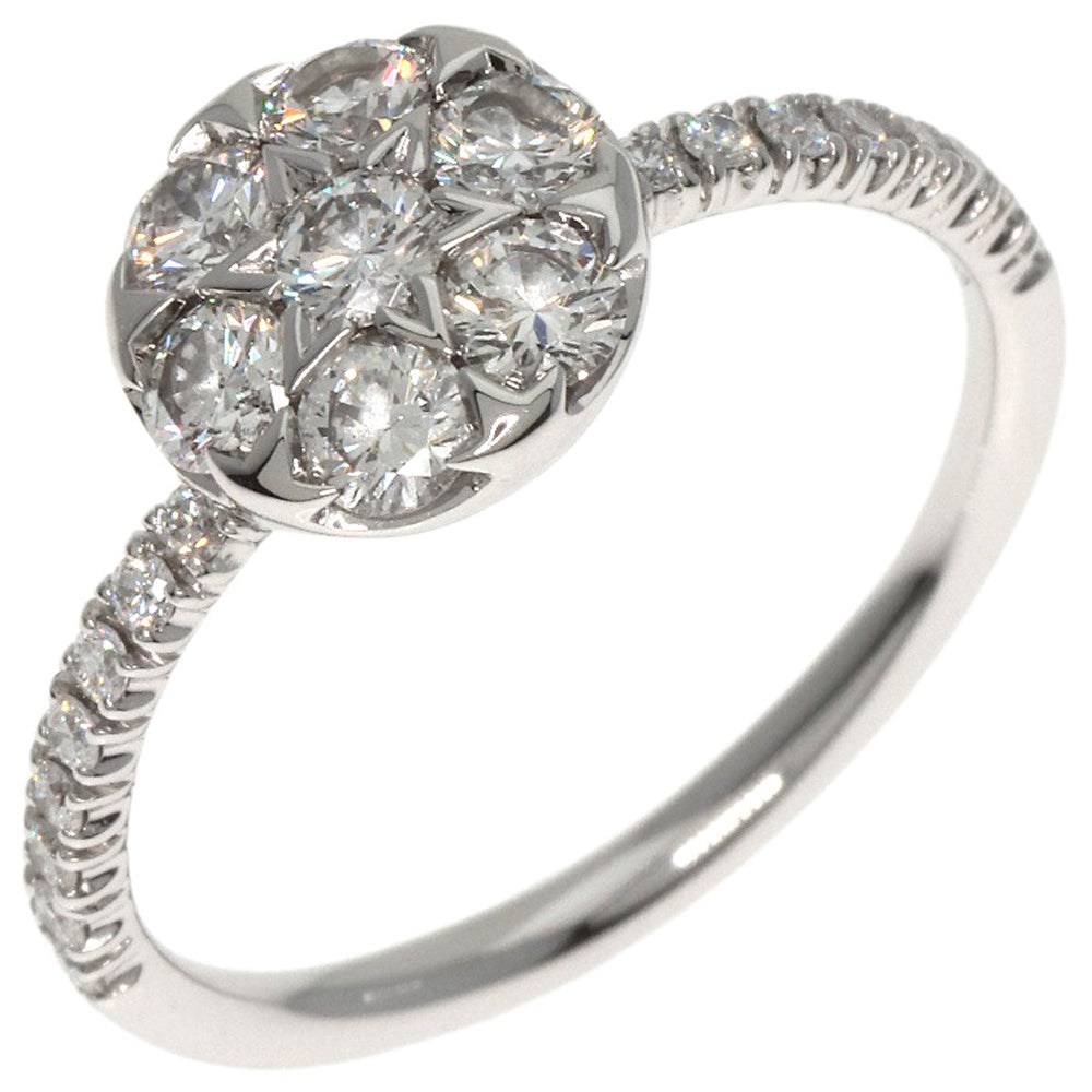 CARTIER Ring K18WG Silver Etincel de Cartier Diamond #46 Women Used Authentic
