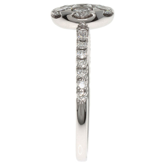 CARTIER Ring K18WG Silver Etincel de Cartier Diamond #46 Women Used Authentic