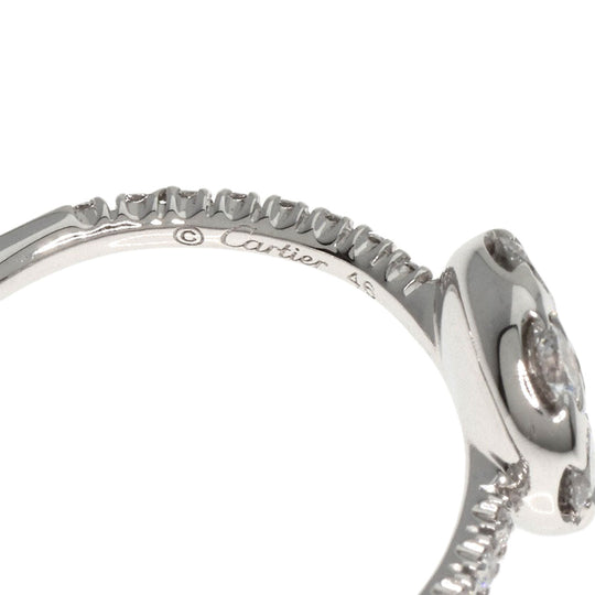 CARTIER Ring K18WG Silver Etincel de Cartier Diamond #46 Women Used Authentic