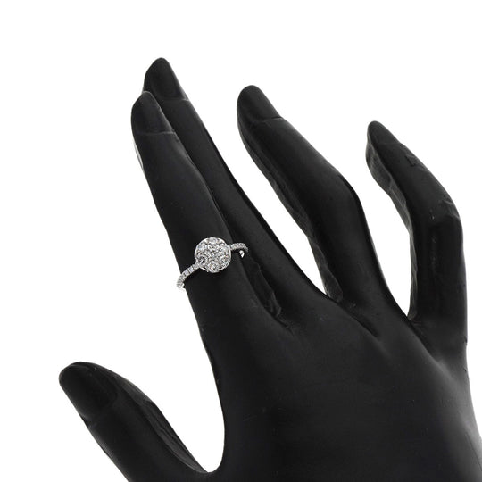 CARTIER Ring K18WG Silver Etincel de Cartier Diamond #46 Women Used Authentic
