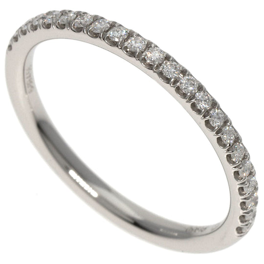 HARRY WINSTON Ring PT950 Silver Micropave Half Eternity Diamond Women Used Authentic