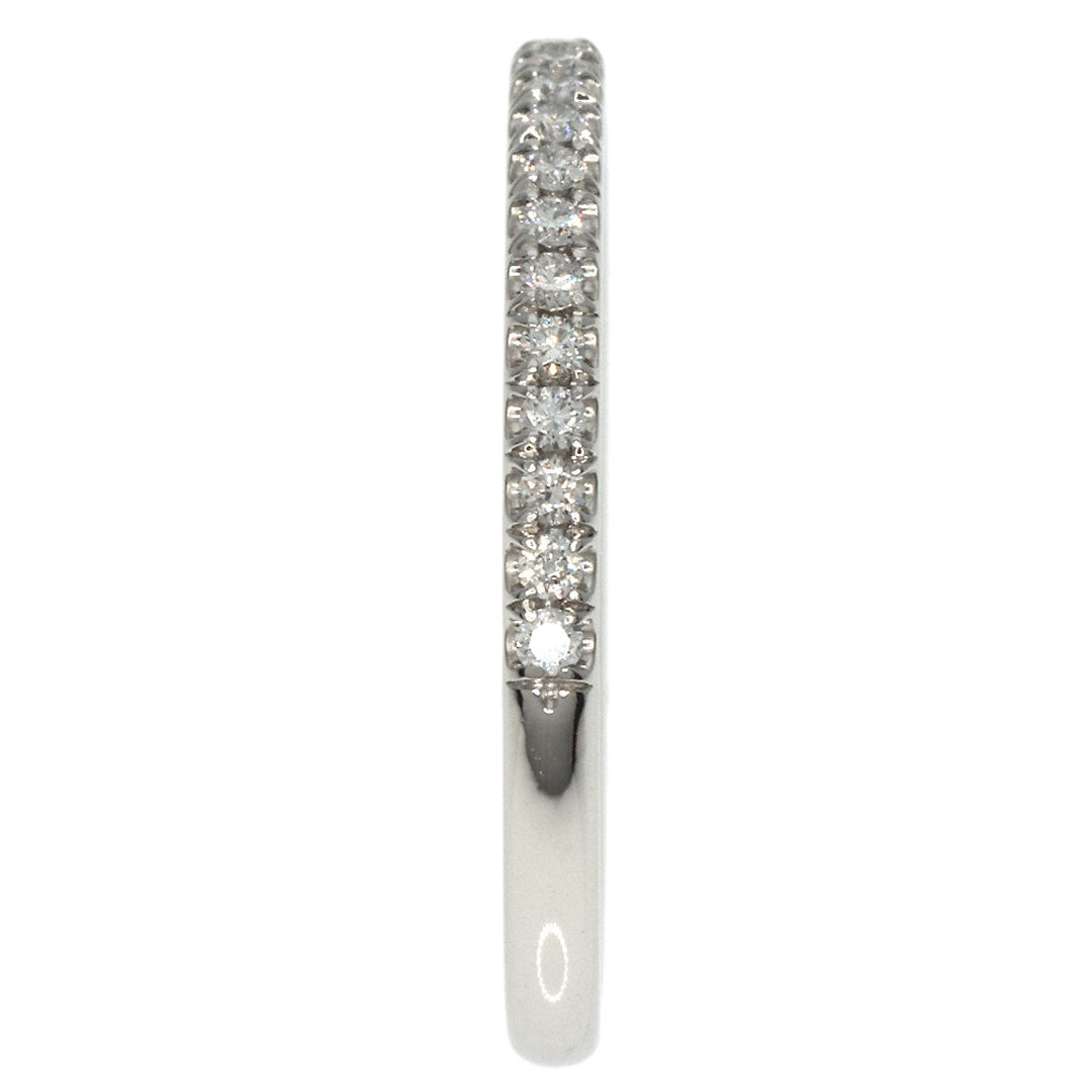 HARRY WINSTON Ring PT950 Silver Micropave Half Eternity Diamond Women Used Authentic