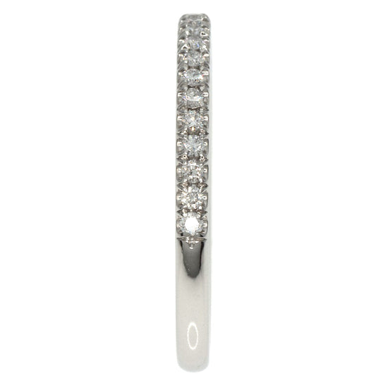 HARRY WINSTON Ring PT950 Silver Micropave Half Eternity Diamond Women Used Authentic