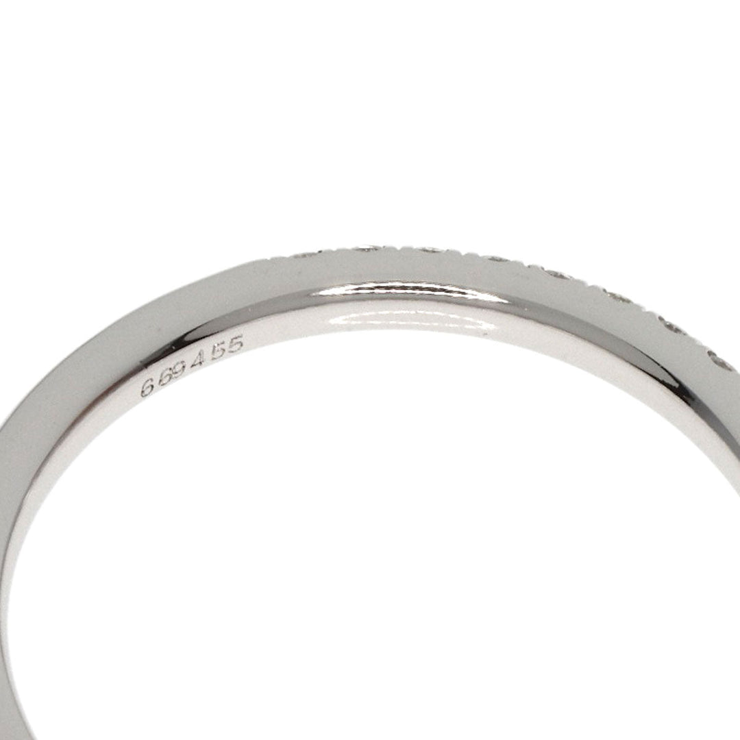 HARRY WINSTON Ring PT950 Silver Micropave Half Eternity Diamond Women Used Authentic