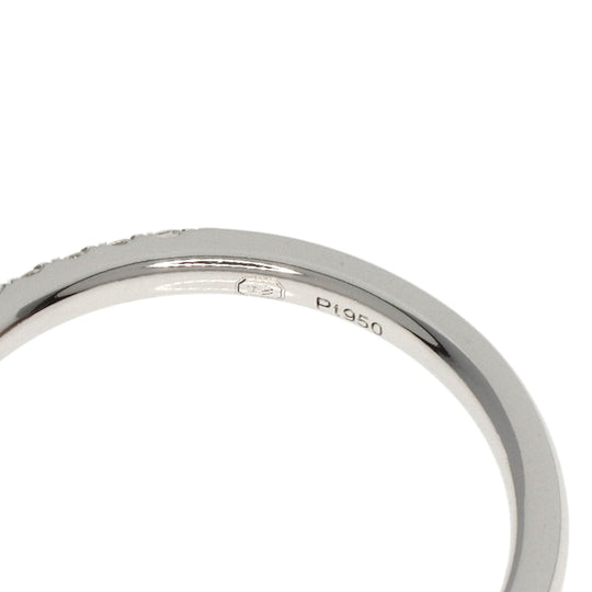 HARRY WINSTON Ring PT950 Silver Micropave Half Eternity Diamond Women Used Authentic
