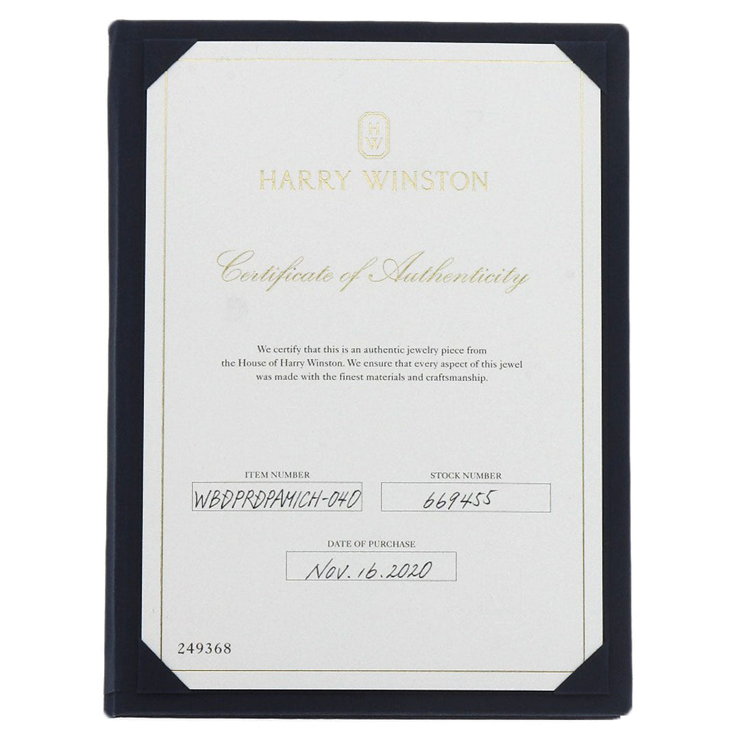 HARRY WINSTON Ring PT950 Silver Micropave Half Eternity Diamond Women Used Authentic