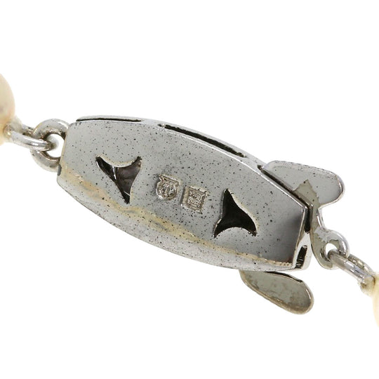 TASAKI Necklace SV white Akoya Pearl Choker Women Used Authentic