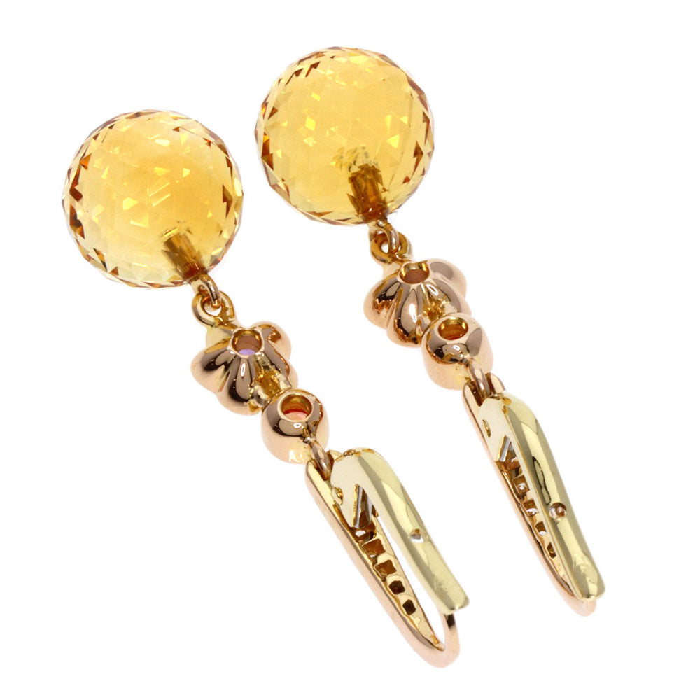 CHANEL Pierce 18K Yellow Gold gold Mademoiselle Citrine Sapphire Diamond