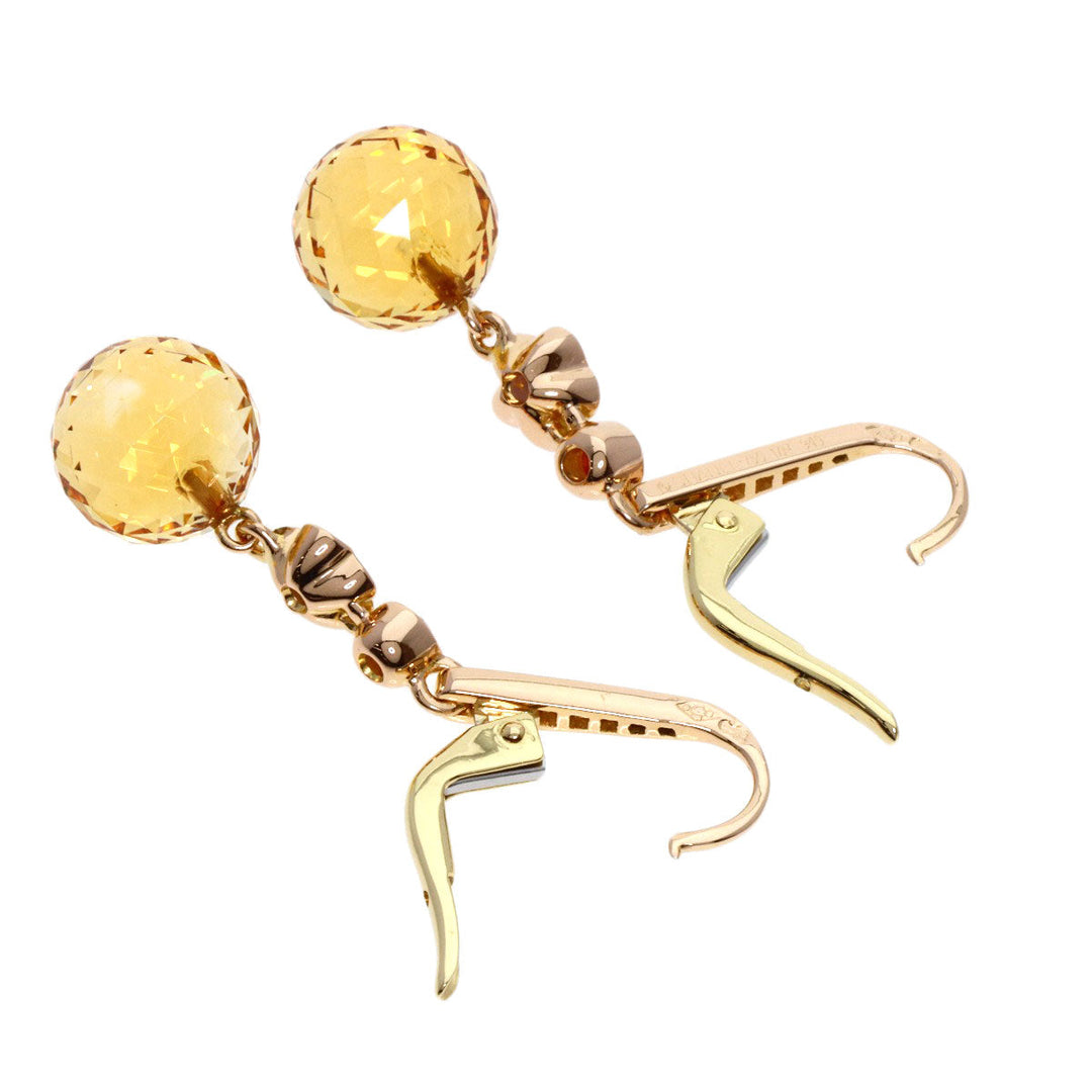 CHANEL Pierce 18K Yellow Gold gold Mademoiselle Citrine Sapphire Diamond
