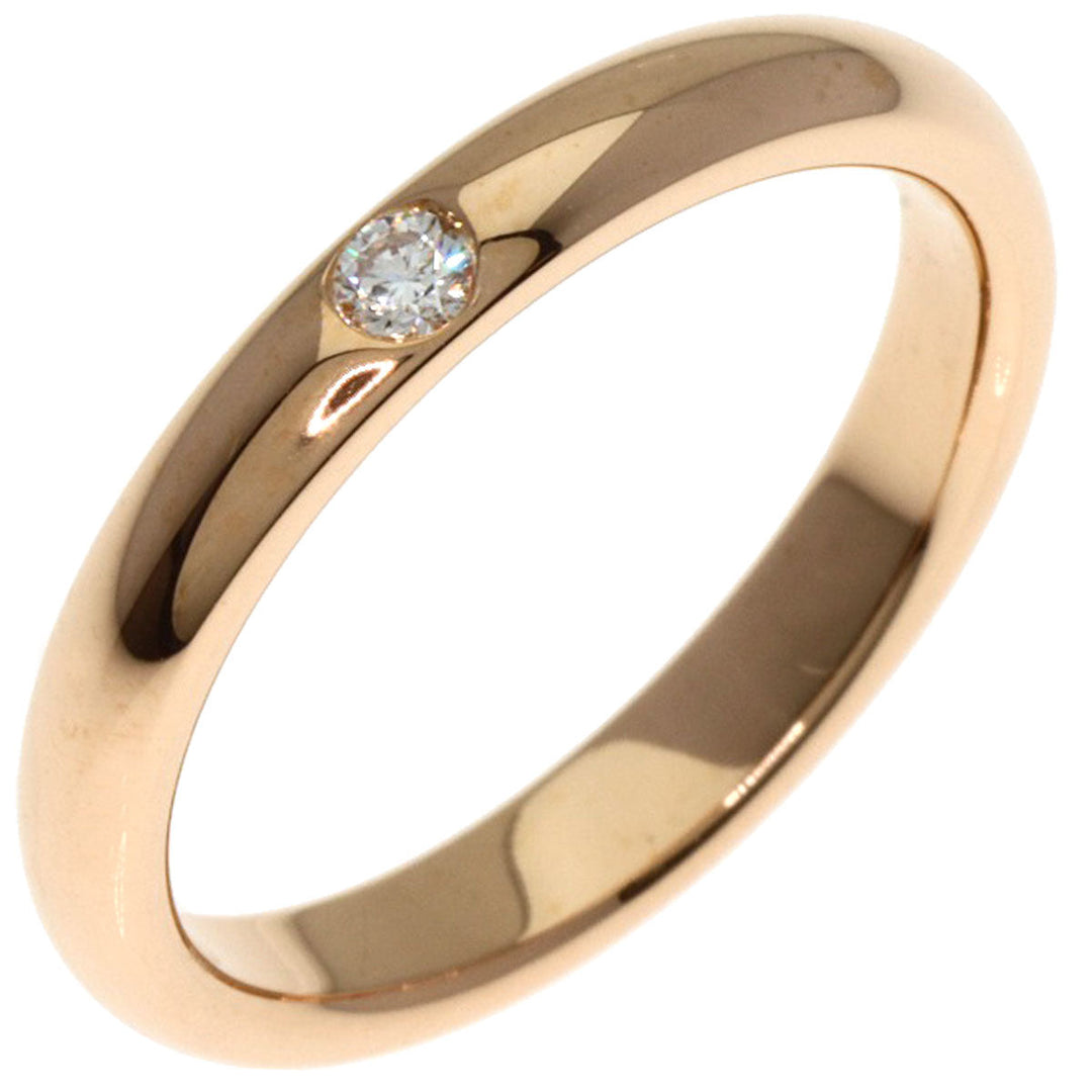 HARRY WINSTON Ring 18K Pink Gold gold Round Cut Diamond Wedding Ring Women Used Authentic