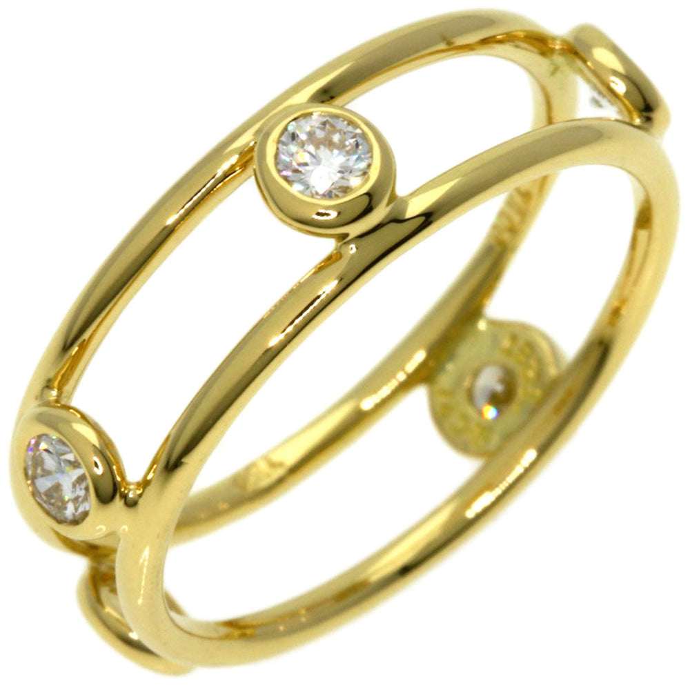 TIFFANY&Co. Ring 18K Yellow Gold gold Double Wire Ring 5P Diamond Women Used Authentic