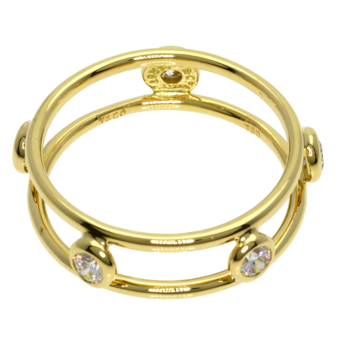 TIFFANY&Co. Ring 18K Yellow Gold gold Double Wire Ring 5P Diamond Women Used Authentic