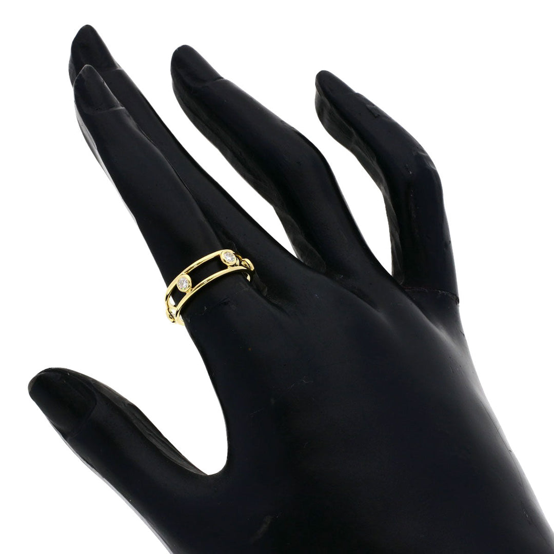 TIFFANY&Co. Ring 18K Yellow Gold gold Double Wire Ring 5P Diamond Women Used Authentic