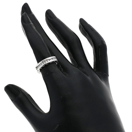 BVLGARI Ring K18WG Silver B-zero1 B-zero One 1 Band XS #47