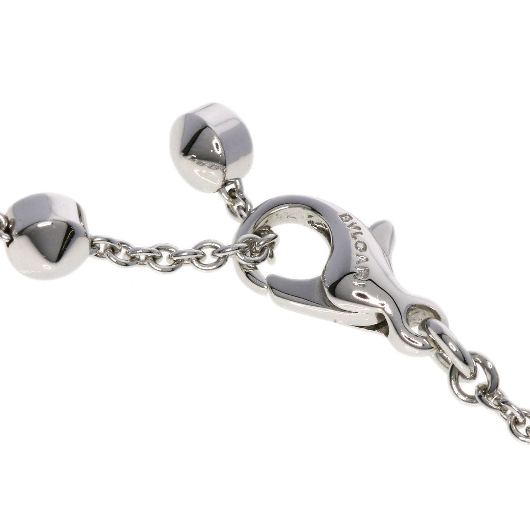 BVLGARI Necklace K18WG Silver Lucia Blue Topaz Diamond