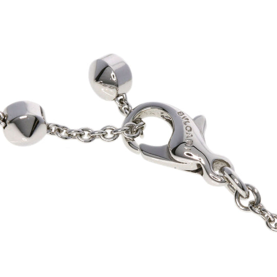 BVLGARI Necklace K18WG Silver Lucia Blue Topaz Diamond
