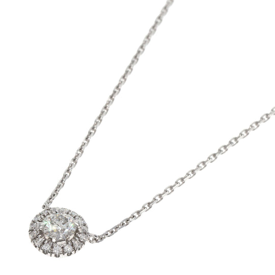 CARTIER Necklace K18WG Silver Destiny Diamond