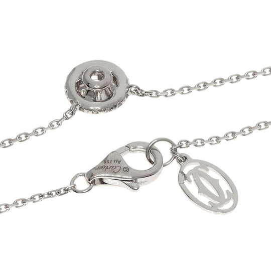 CARTIER Necklace K18WG Silver Destiny Diamond