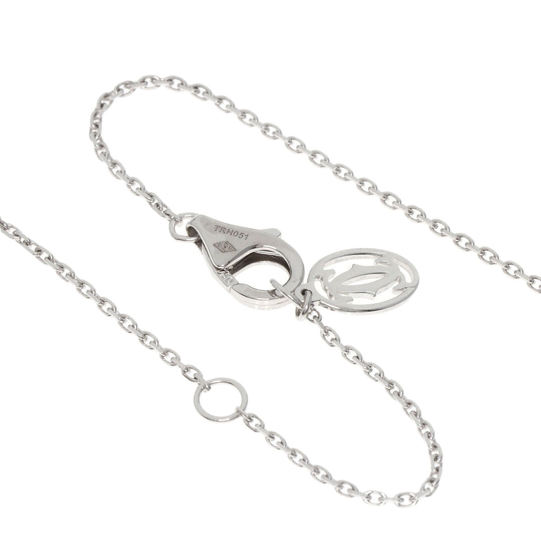 CARTIER Necklace K18WG Silver Destiny Diamond