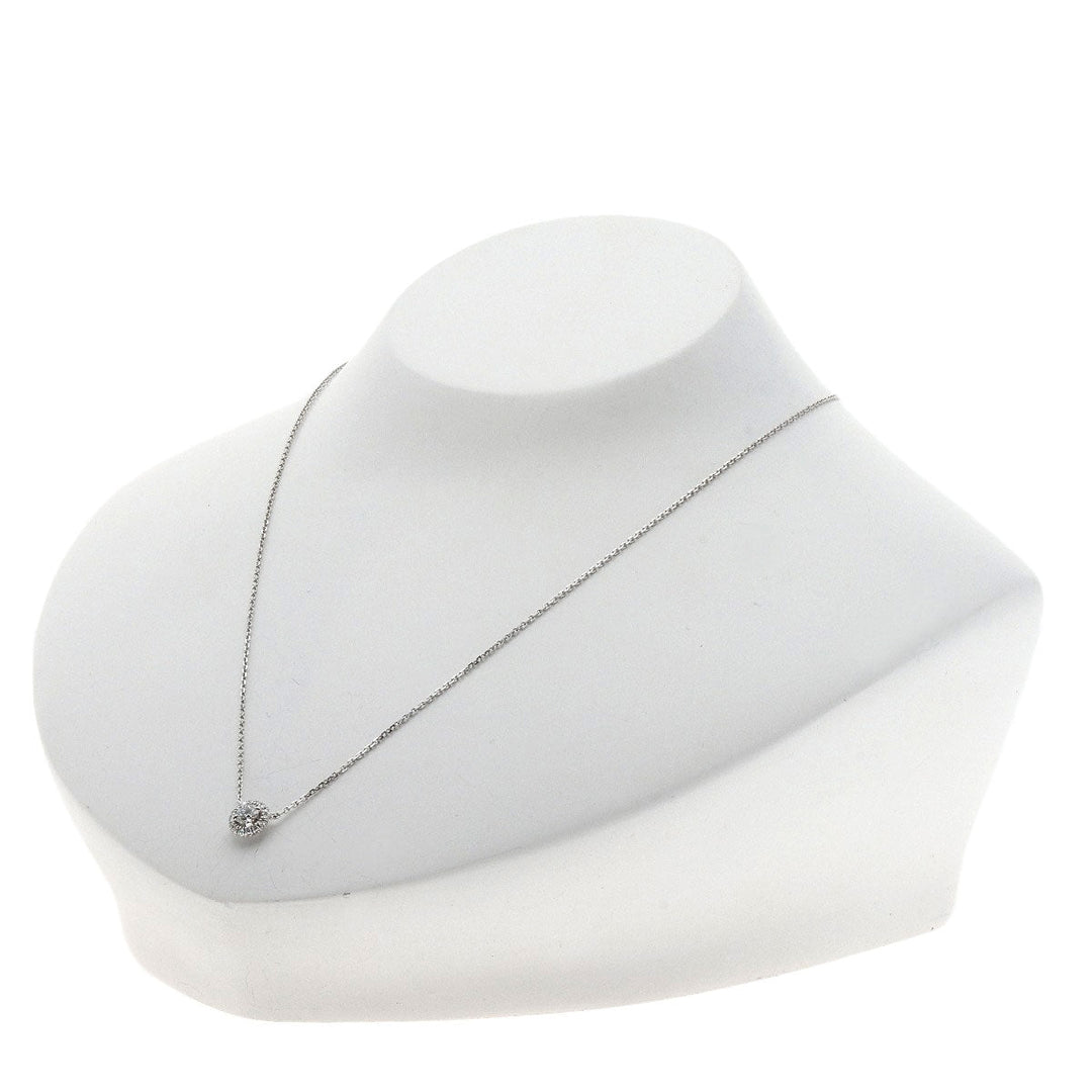 CARTIER Necklace K18WG Silver Destiny Diamond