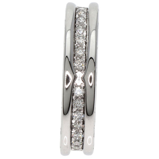 BVLGARI Ring K18WG Silver B-zero1 B-zero One 1 Band Diamond #50 Women Used Authentic