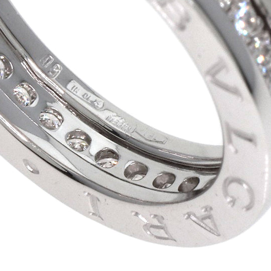 BVLGARI Ring K18WG Silver B-zero1 B-zero One 1 Band Diamond #50 Women Used Authentic
