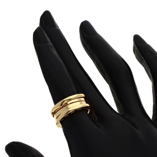 BVLGARI Ring 18K Yellow Gold gold B-zero1 B-zero One 2 Band #49 Women Used Authentic