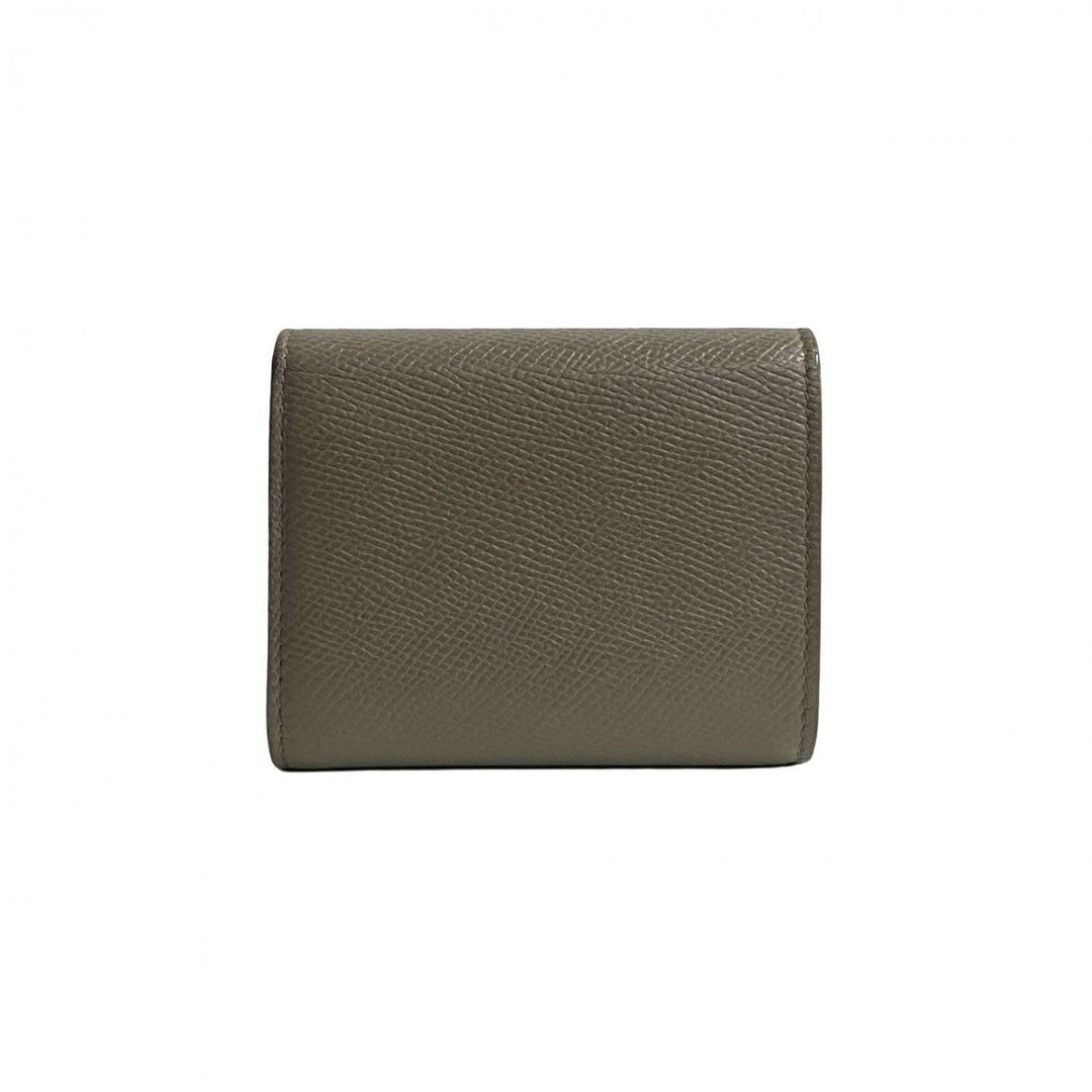 CELINE Tri-fold wallet leather gray Small trifold wallet