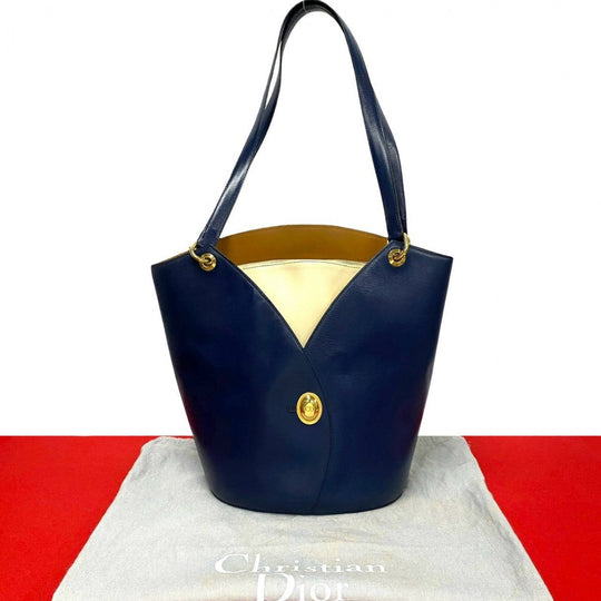 Dior Tote Bag leather Navy