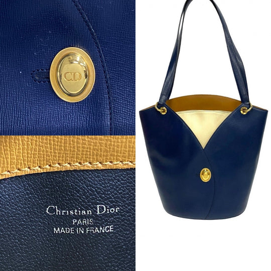 Dior Tote Bag leather Navy