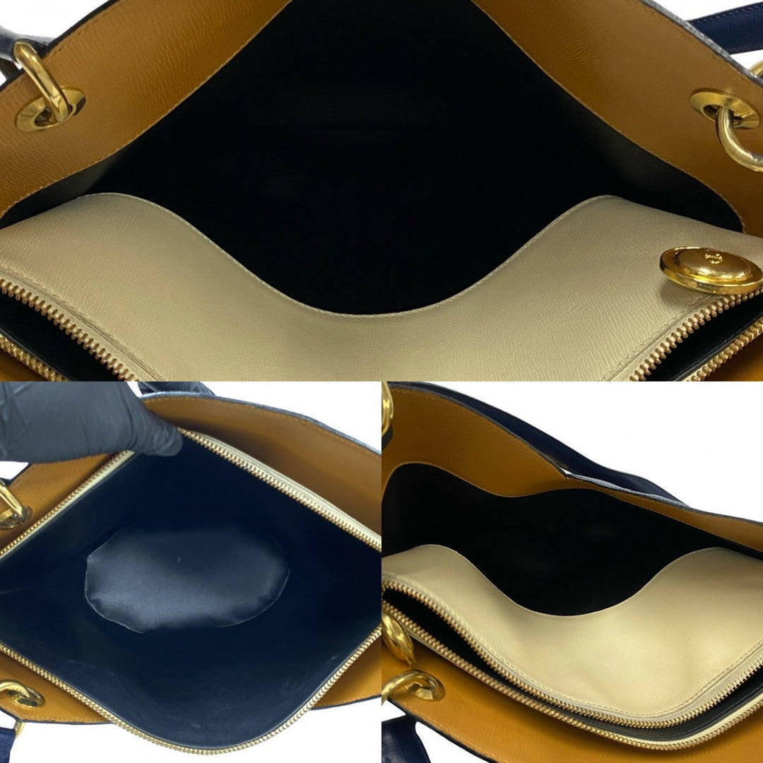 Dior Tote Bag leather Navy