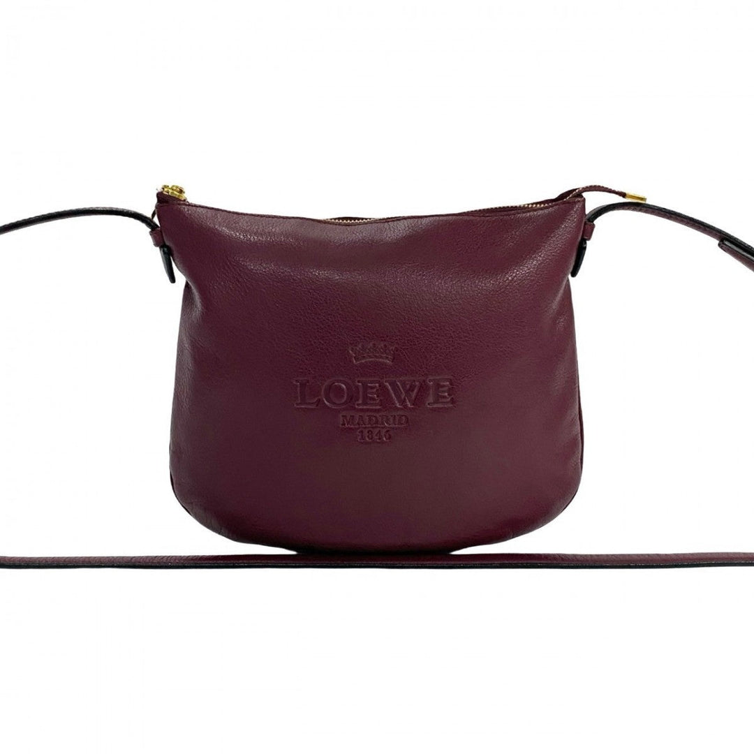 LOEWE Shoulder Bag leather wine-red Heritage