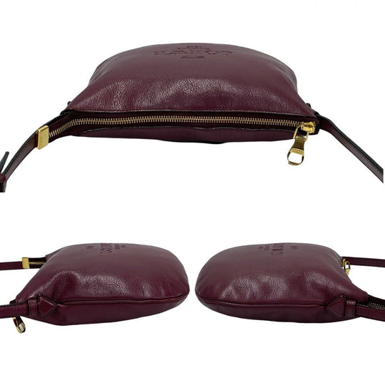 LOEWE Shoulder Bag leather wine-red Heritage