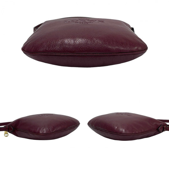 LOEWE Shoulder Bag leather wine-red Heritage
