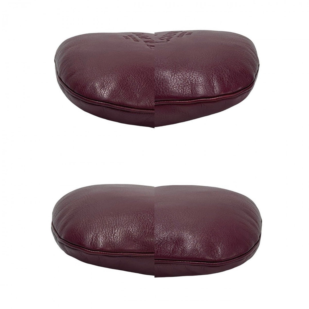 LOEWE Shoulder Bag leather wine-red Heritage
