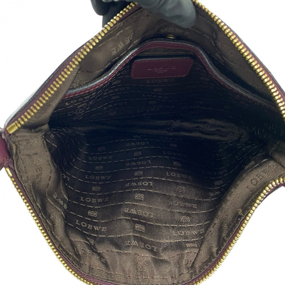 LOEWE Shoulder Bag leather wine-red Heritage