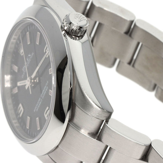 ROLEX Watches Mechanical Automatic 177200 Stainless Steel , Stainless Steel Silver Oyster Perpetual 31 black dial Boys Used Authentic