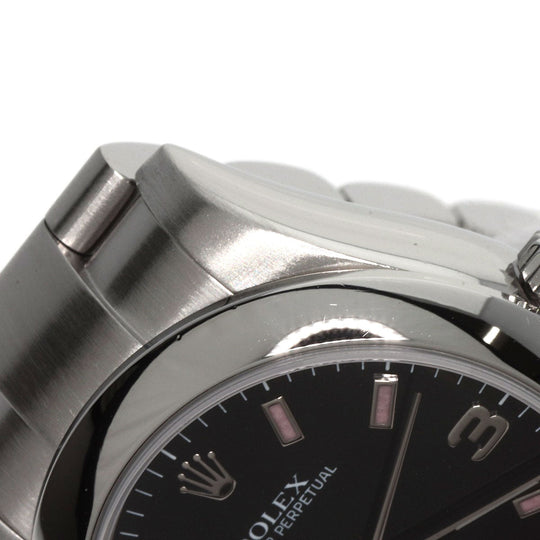 ROLEX Watches Mechanical Automatic 177200 Stainless Steel , Stainless Steel Silver Oyster Perpetual 31 black dial Boys Used Authentic